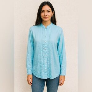 FRENCH Laundry Linen Button Down Top Size Medium
